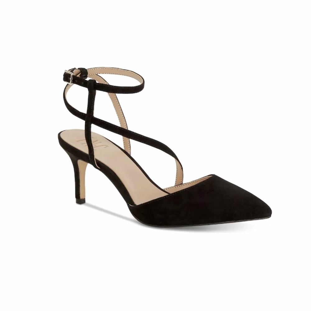 INC Lenii Pointed Toe Black Suede Pumps Size: 6